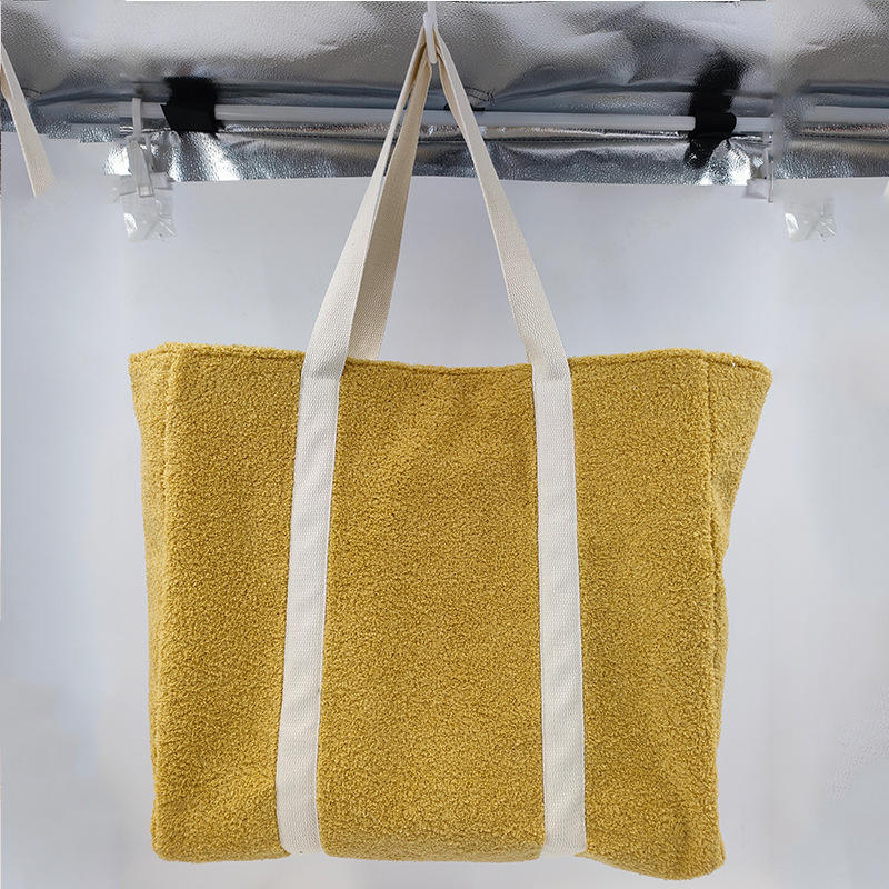 Custom logo Women Terry Cloth Tote Bag Luxury Towel Fabric Shopper Shoulder  Bag Wholesale OEM Towel Shopping Beach Bag with logo