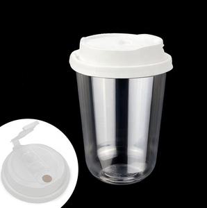 定制徽标 10 12 14 16 18 20盎司 PET PP 圆底透明波霸茶冰咖啡一次性塑料杯带盖 - Product Image 2