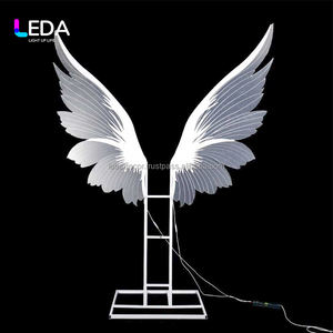 LEDA New Design Colorful Wing Light Party Decor Backdrop Stand for Wedding Party Decoration - Product Image 3