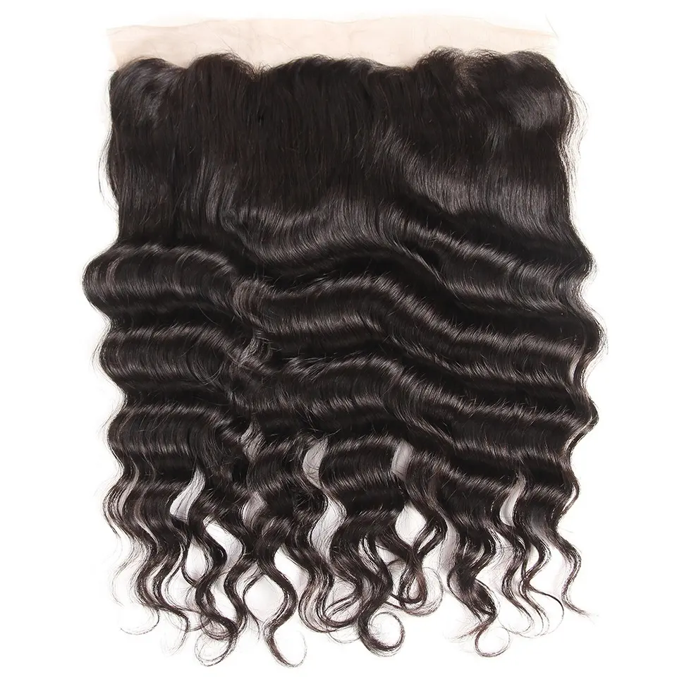 13*4 Schwarz Günstige Großhandel Haar Perücken Human Lace Front Closure Loose Wave Bundles mit Verschluss Set Swiss Lace Hair Weaving