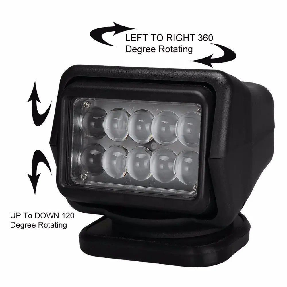 LED Marine Fernbedienung Scheinwerfer Offroad LKW Auto Boot Rotary Search Light 50W 360 Grad für Autos Auto LED Suchscheinwerfer