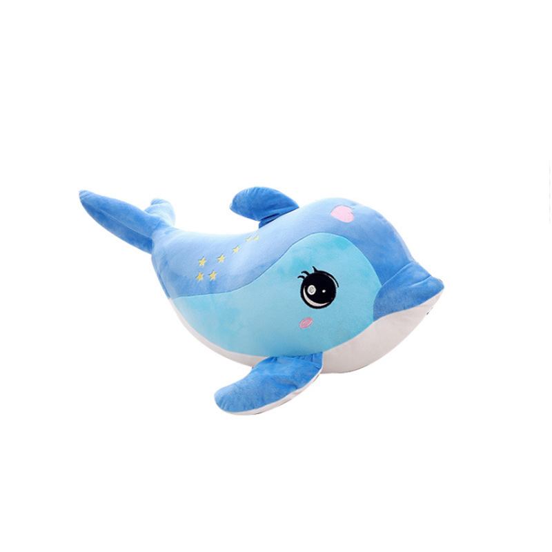 Peluche De Delfín De 40 Cm – Muñeco Suave Y Cojín Para Niños Y Bebés, Azul