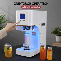 Nouvelle version améliorée de la machine à sceller les canettes entièrement automatique avec base universelle, machine à sceller les canettes non rotative pour la bière, les sodas, les jus et les boissons gazeuses
