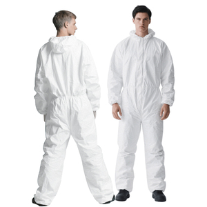 بدلة <span class=keywords><strong>Tyvek</strong></span> بيضاء للكبار يمكن التخلص منها ميكروبوريس تنفس مقاوم للماء نوع 4/بدلات واقية يمكن التخلص منها - Product Image 2