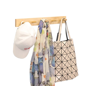 Crochets de style nordique en pin naturel, porte-vêtements mural avec 5 crochets pour accrocher des objets tels que des chapeaux et des vêtements - Product Image 4