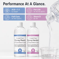 Résine époxy liquide bi-composants auto-nivelante à faible taux de bulles pour diverses applications créatives en résine DIY