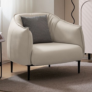 Poltrona in Pelle Trapuntata di Design Italiano Stile Mid-Century Moderno per Hotel, Casa, Ufficio, <span class=keywords><strong>Soggiorno</strong></span> e Balcone - Product Image 5