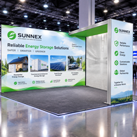 Support d'affichage rétroéclairé en aluminium avec logo personnalisé, éclairage LED uniforme haute luminosité, installation rapide et stable