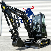 Mini-excavatrice à chenilles 3,5 tonnes, moteur Kubota EPA Euro 5, vente directe usine, pour usage agricole, également disponible en versions 1 et 2 tonnes avec cabine