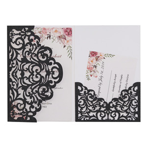 Invitation de fiançailles en papier pailleté, magnifique invitation de mariage, carte de vœux de mariage de style européen, en stock - Product Image 4