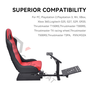 Siège de simulateur de course pliable GY023, cockpit de jeu pour Logitech G29 G920 <span class=keywords><strong>Thrustmaster</strong></span> T3PA PC PS <span class=keywords><strong>Xbox</strong></span> - Product Image 3