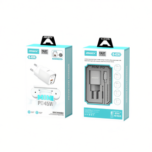 Ansty Q-038 Cargador Rápido USB-Micro de 45W, Adaptador y Conector Blanco - Product Image 3
