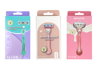 Rasoir de sécurité portable pour femme, idéal pour les aisselles, avec lame de rechange, cadeau parfait pour les femmes nomades