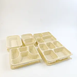 Manufacturers Direct Selling Gift Packaging Boxes 2 3 4 5 Compartment Cornstarch Rectangle Food Container