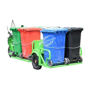 Tricycle électrique de voirie à 6 bacs avec pare-soleil, camion de transfert de déchets pour rues urbaines, charge utile de 100-200 kg, autonomie de 50-70 km - Product Image 6