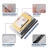 Bolsas de embalaje de pelo de ropa esmerilada transparente con logotipo impreso personalizado bolsas de Peluca de impresión Offset de moda para extensiones de cabello
