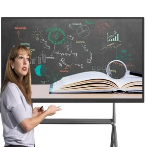 White Board Interactive Flat Panel Touch Screen Infrared 20 Points 75 Inch for School Smart Shenzhen Technology Smart Blackboard