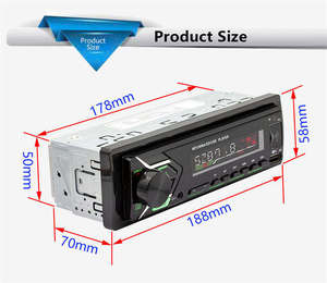 Máy Phát Thanh Cho Ô Tô, Máy Nghe Nhạc Mp3, Hiển Thị Đèn LED Sd, Aux, Âm Thanh Nổi 1 Din, Dùng Cho Xe Hơi - Product Image 5