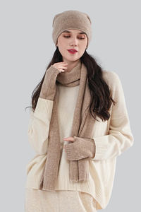 Ensemble écharpe, bonnet et gants en cachemire 100% <span class=keywords><strong>ultra</strong></span>-doux pour femmes - Product Image 2