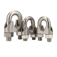 Clip de câble en acier inoxydable JIS 304 de haute qualité, en forme de U, poli, robuste, provenant de l'usine