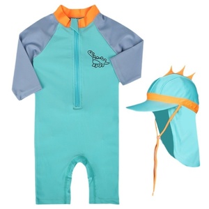 Nouveau style <span class=keywords><strong>Maillot</strong></span> de bain à manches longues pour bébés garçons et filles, motif dinosaure, protection solaire, séchage rapide, en polyester, pour nourrissons et tout-petits - Product Image 5