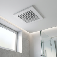 Ventilateur d'extraction de plafond domestique 120V 60Hz 35W en plastique 42dB pour salle de bain, avec lamelles horizontales et grille amovible