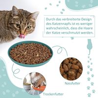 Ensemble de bols pour chat en silicone écologique, imperméable, peu profond et large, 5,9 pouces, coloré, plat, pour nourriture humide, portable et convivial