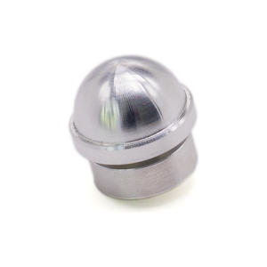 غطاء رأس قبة من الألومنيوم الفضي الفاتح للمكونات الصناعية بدقة مرآة - Product Image 2