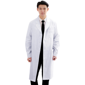 <span class=keywords><strong>Bata</strong></span> <span class=keywords><strong>Blanca</strong></span> de Manga Larga Unisex con Logotipo, Uniforme de Médico, <span class=keywords><strong>Bata</strong></span> de Aislamiento de Manga Corta para Hombre, <span class=keywords><strong>Bata</strong></span> de <span class=keywords><strong>Laboratorio</strong></span>, Ropa de Trabajo para Estudiantes de Enfermería - Product Image 4