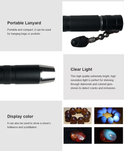 365nm UV-Taschenlampe für UV Professional Yellow Stone Detection Light Jade Testing Schmuck Edelstein Appraisal Light - Product Image 3
