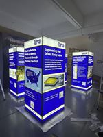 Système d'affichage modulaire portable TIANLANG pour salons professionnels, avec boîte à lumière, mur de fond et comptoir pour stands d'exposition et événements