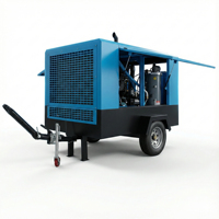 Compresseur rotatif à vis diesel portable chinois de 110 kW (150 CV) à une seule étape, refroidi par air, idéal pour la construction - Prix fournisseur
