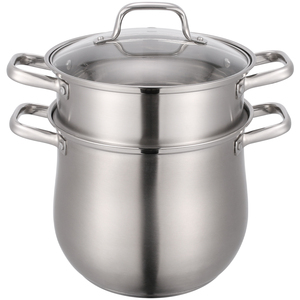 Casserole vapeur en acier inoxydable à double couche, casserole vapeur pour couscous, casserole pour bouillon - Product Image 1