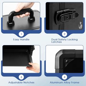 Étui de rangement miniature, cadre <span class=keywords><strong>en</strong></span> alliage d'<span class=keywords><strong>aluminium</strong></span> et fenêtre transparente pour l'affichage et le transport sécurisé, étui de transport miniature - Product Image 4