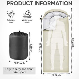 Saco de Dormir Alpine Guest Serie Lete Ultraligero con Relleno de Plumón de Pato 95% 850FP 450g para Camping al Aire Libre en Clima Frío - Product Image 2