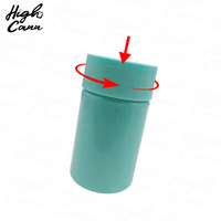 Pot en plastique PS personnalisé de toutes les couleurs pour l'emballage, taille mini 70 mm/26 mm, lot de 5 pots en plastique avec bouchon de sécurité enfant à pression et à rotation