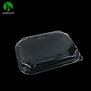 2 תא נייר takeawway ארוחת צהריים מיכל טוגו חד פעמי מלבן קופסה עם מכסה - Product Image 4