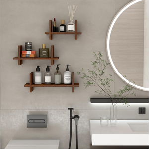 Estante de Pared de Madera de Tres Niveles Moderno y Auténtico para Habitación Infantil, Diseño Multifuncional Ecológico - Product Image 1