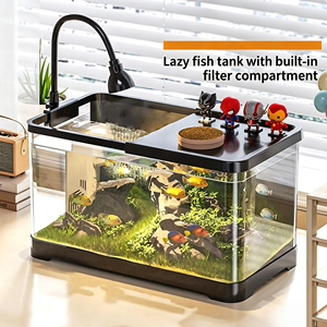 Pecera Pequeña Moderna <span class=keywords><strong>para</strong></span> Sala <span class=keywords><strong>de</strong></span> Estar o Aula, Completa con Sistema <span class=keywords><strong>de</strong></span> Filtración, Ideal <span class=keywords><strong>para</strong></span> Regalos <span class=keywords><strong>de</strong></span> Cumpleaños y Navidad, Venta al Por Mayor - Product Image 5