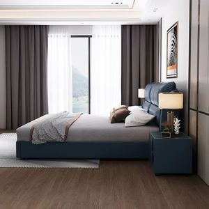 Lit Double de 1.8M En CUIR ทั้งชุดสำหรับ Chambre A coucher de Luxe cadre de Lit Queen Size fournisseur En Gros Bon Marche - Product Image 4