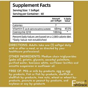 Suplemento de CoQ10 200mg para Adultos, Apoya la Salud del Corazón, Ubiquinol CoQ10, 60 Cápsulas Blandas - Product Image 2