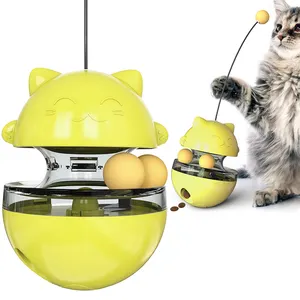 自动猫互动玩具滚轮处理分配器猫预告玩具