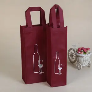 Disponibile amazon vendita calda regalo popolare singola doppia robusta bottiglia borsa per vino non tessuta