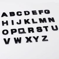 Nouveau Lot de Chiffres et Lettres 3D DIY de 45-25 mm, Emblème Adhésif Chromé Noir Numérique pour Voiture et Moto
