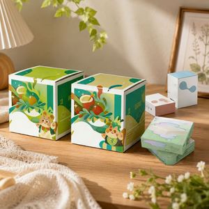 Caja de Embalaje Corrugada con Diseño Ilustrado Personalizado FX Premium, Tema Orgánico, Cartón para Exhibición de Marca Artesanal - Product Image 3