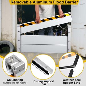 Barrière anti-inondation démontable en aluminium robuste, barrière d'eau extérieure, portes anti-inondation - Product Image 3