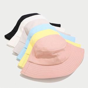Sombrero de Pescador Coreano al por Mayor, Color Macarrón, Gorra de Verano para el Sol, Aceptamos Bordado de Logotipo Personalizado, Sombrero de Cubo de Algodón Liso - Product Image 6