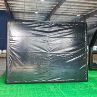 Tente de simulateur de golf portable avec écran de projection - Cage d'entraînement de golf gonflable pour la pratique en intérieur et en extérieur