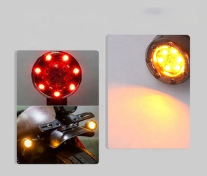 Xe máy xe đạp LED hổ phách + đỏ lần lượt tín hiệu blinker chỉ số ánh sáng bóng đèn xe máy lần lượt tín hiệu - Product Image 4