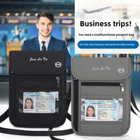 Sac de voyage multifonctionnel en plastique pour documents, pochette RFID pour passeport, étui transparent imperméable, protège-billets d'avion